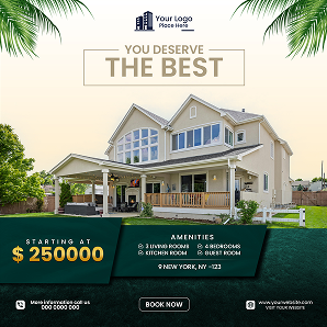 Real estate business post template