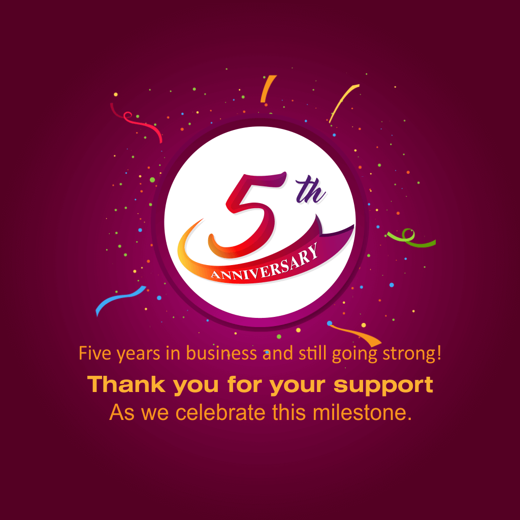 Business anniversary post template